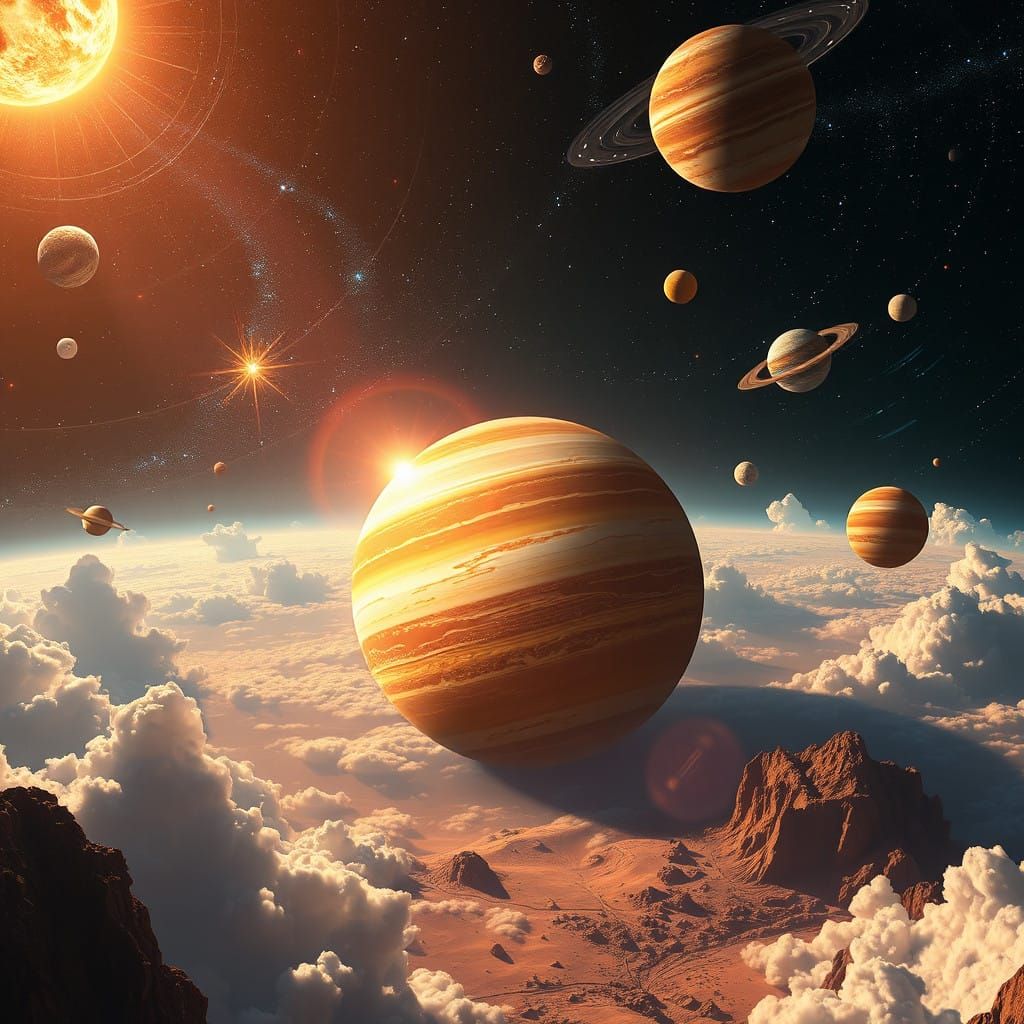 Cosmic Realms in Vibrant 8k Detail