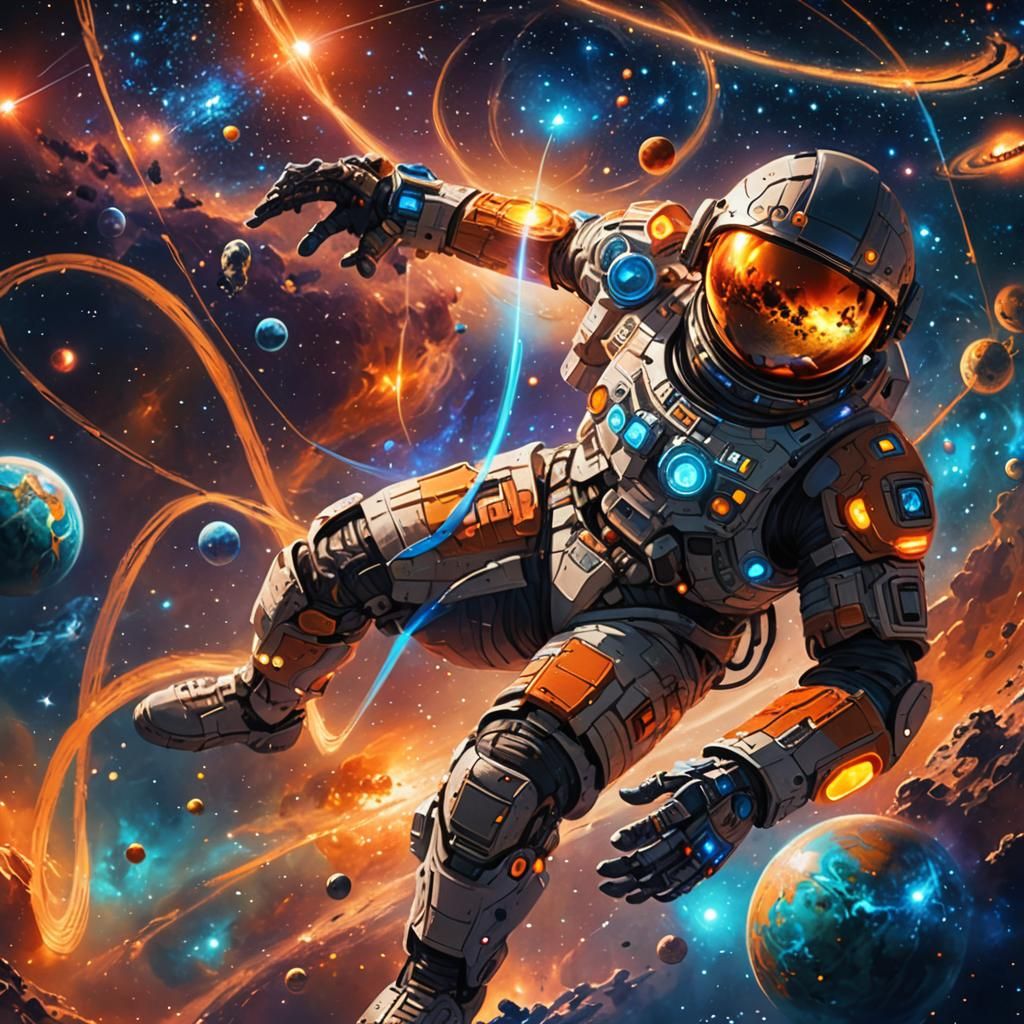 Majestic Deep Space Scene in Digital Painting Style