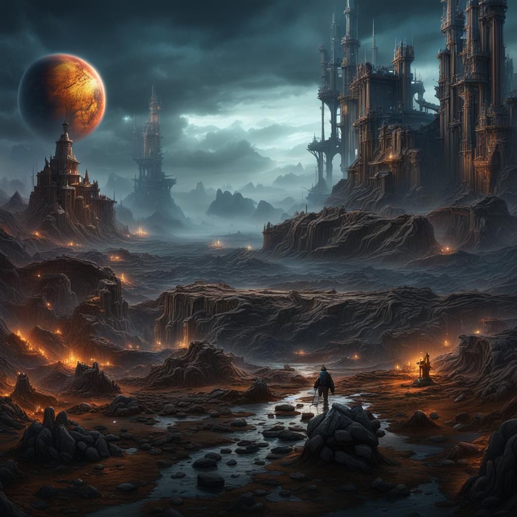 Earth's Desperate Stand Against Machines: Matte Painting