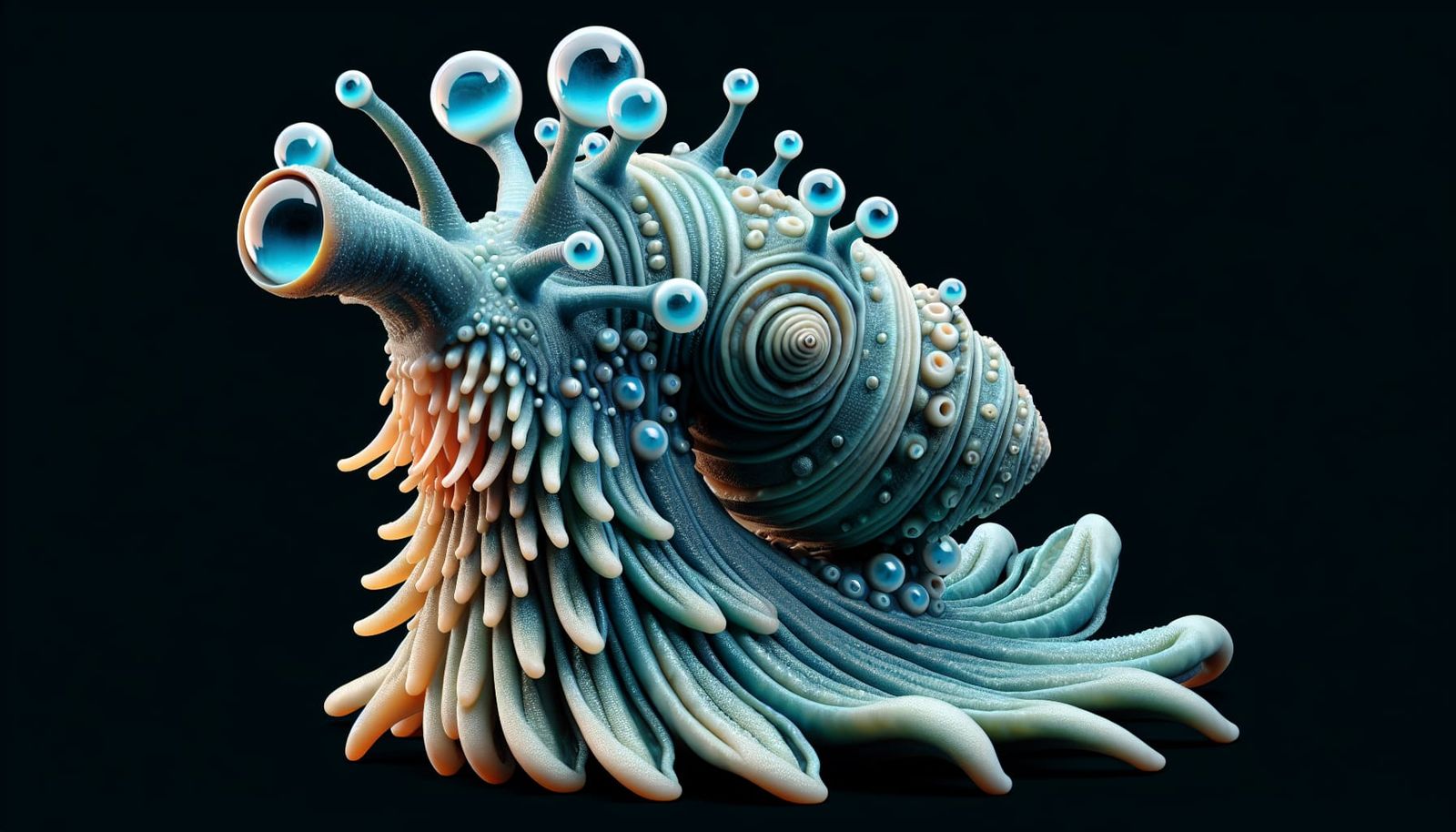Luminescent Alien Anemone Marine Creature
