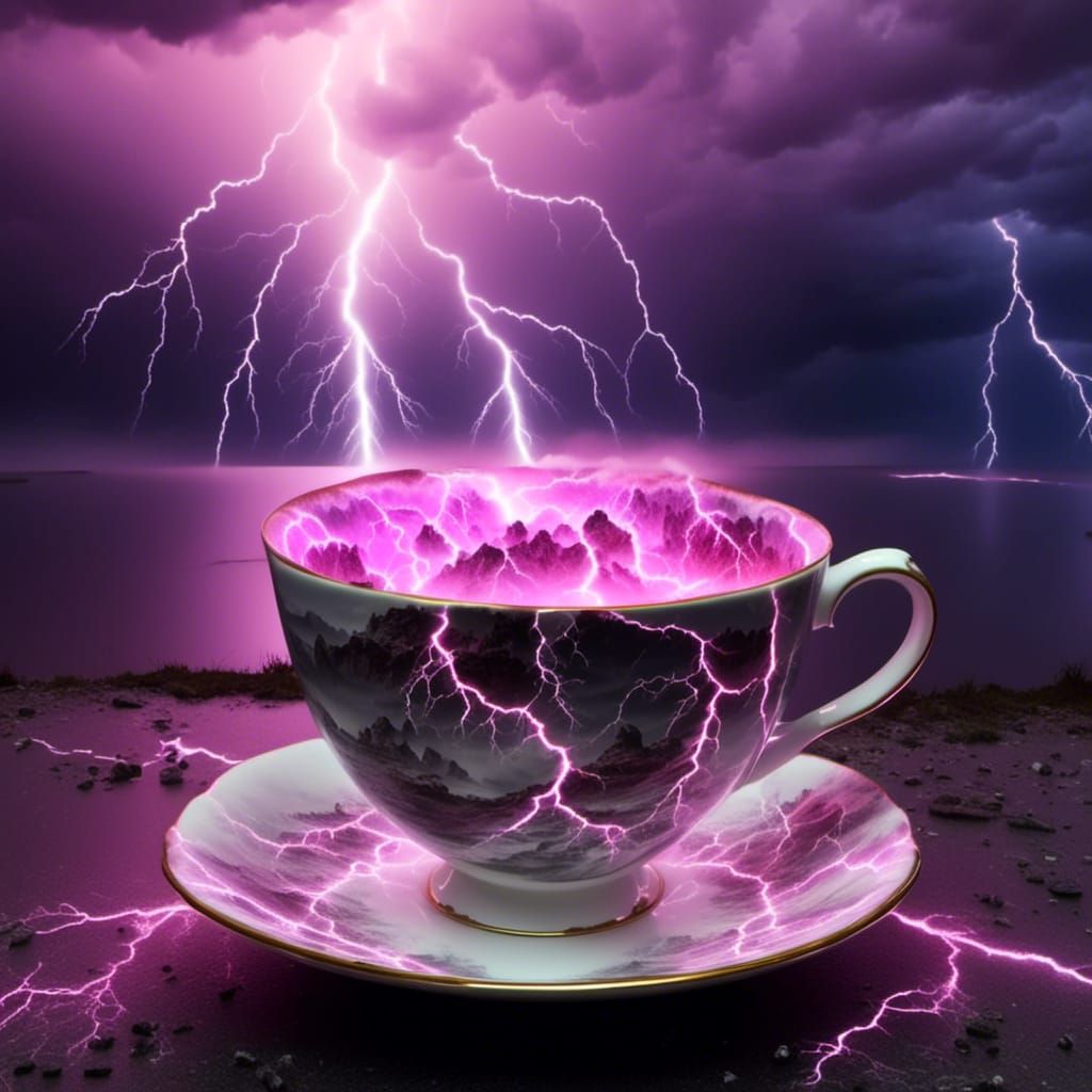 Pink thunderstorm in a teacup #2