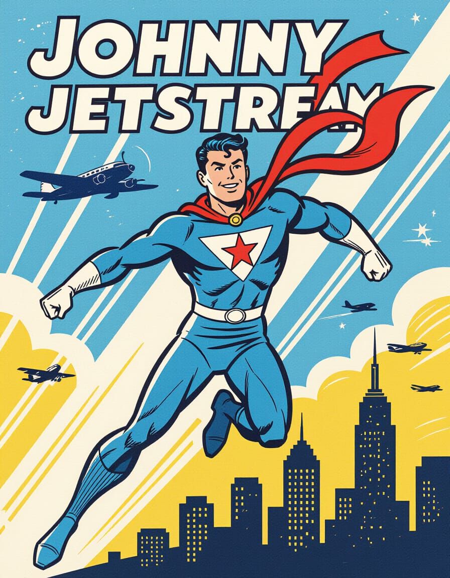 Johnny Jetstream Soars Over 1930s City in Pulp Style