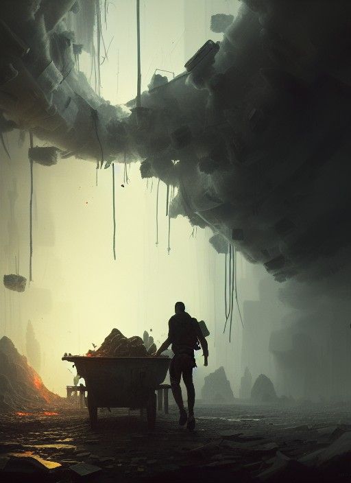 Surreal Hellscape by Rutkowski, Hyperdetailed Digital Art