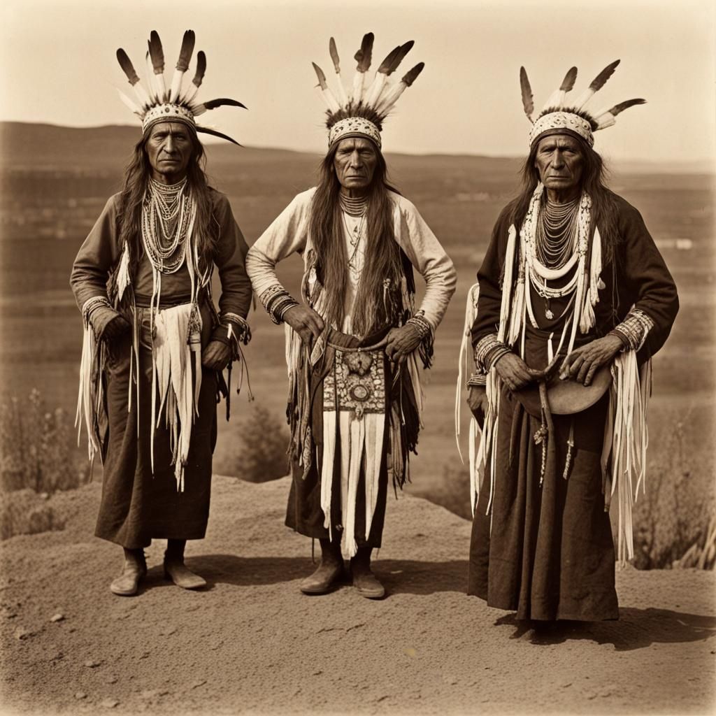 Indian Ghost Dance: Spiritual Movement at Sunset