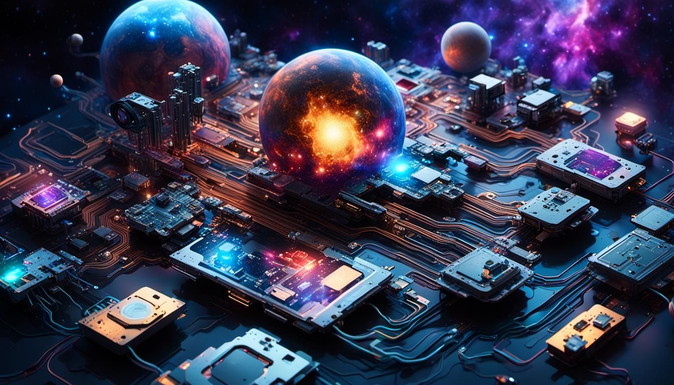 Galactic Junkyard Planets in Hyper-Realistic Sci-Fi Concept...