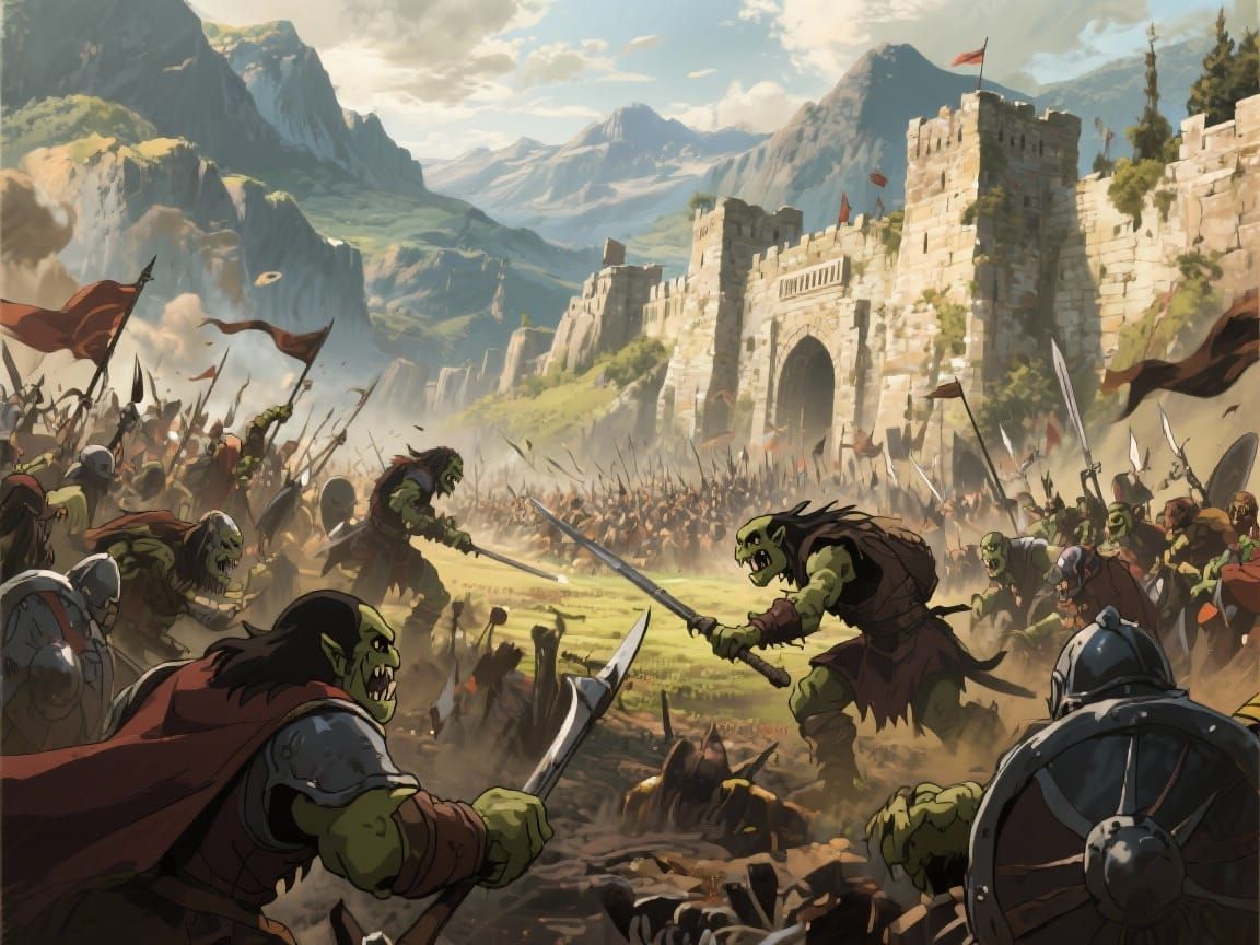 Epic Battle at Helm's Deep Anime Style