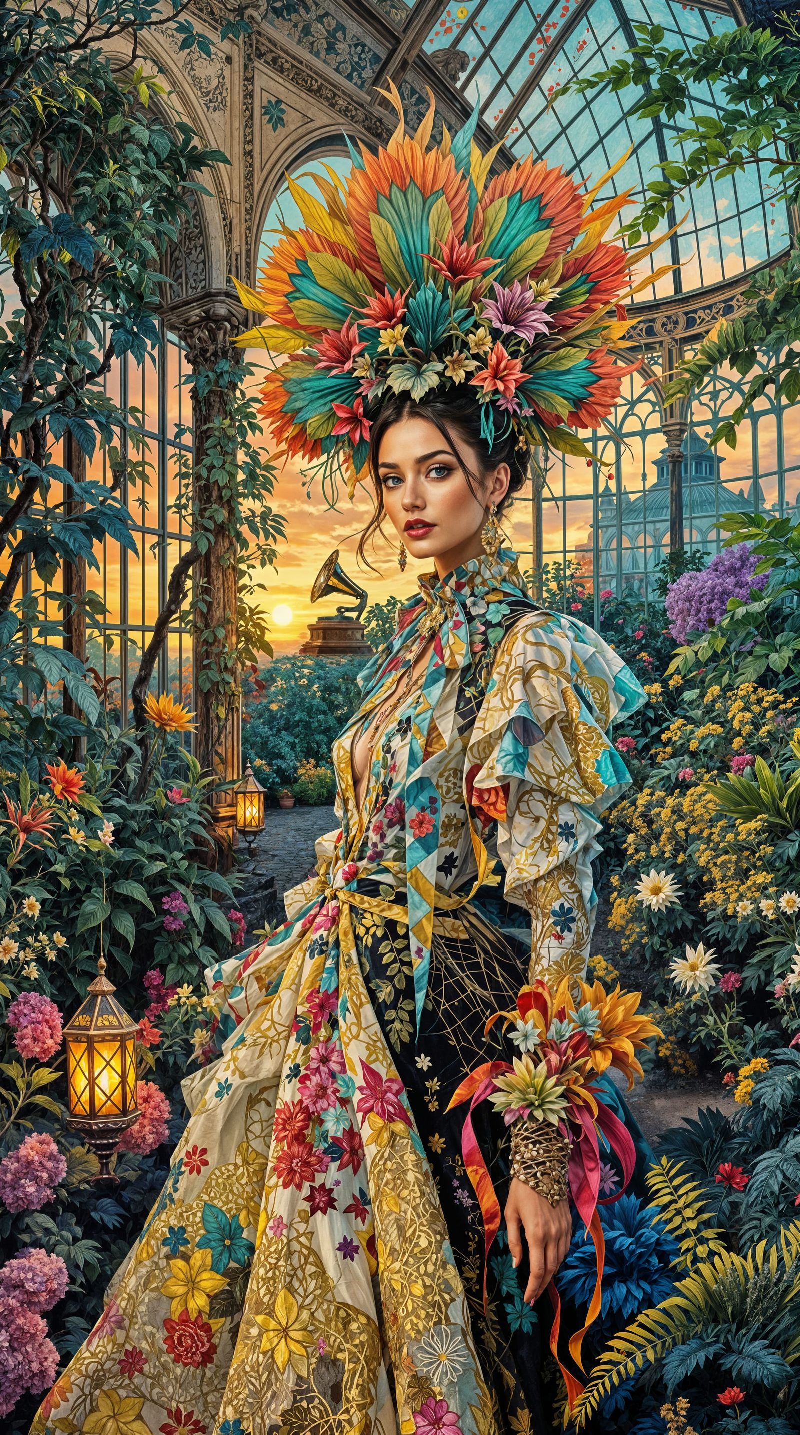 Norwegian Bohemian Fashion Under Glasshouse Glow