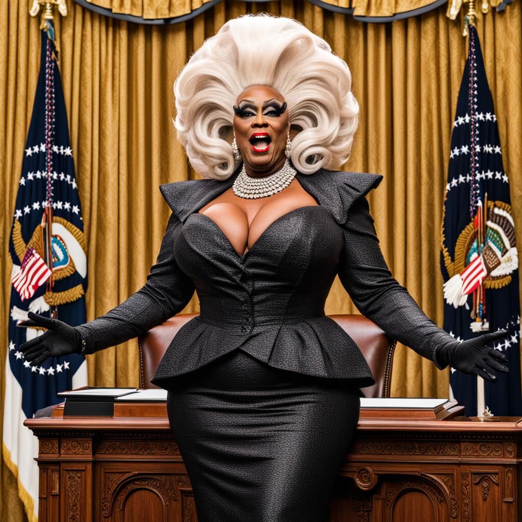 Humorous Image of a Drag Queen President
