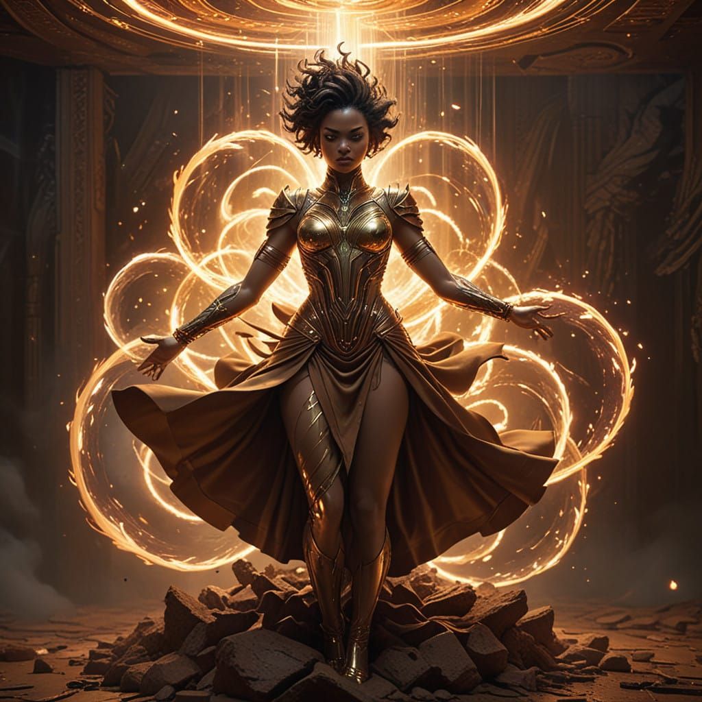 Levitating Beings in a Cinematic, Mystical Portrait