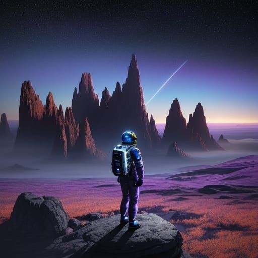 Stunning Alien Landscape in Cinematic Hyper-Realism