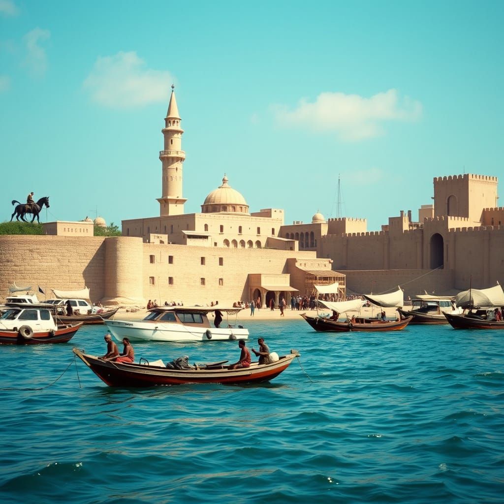 Swahili Coral City on Indian Ocean Coast