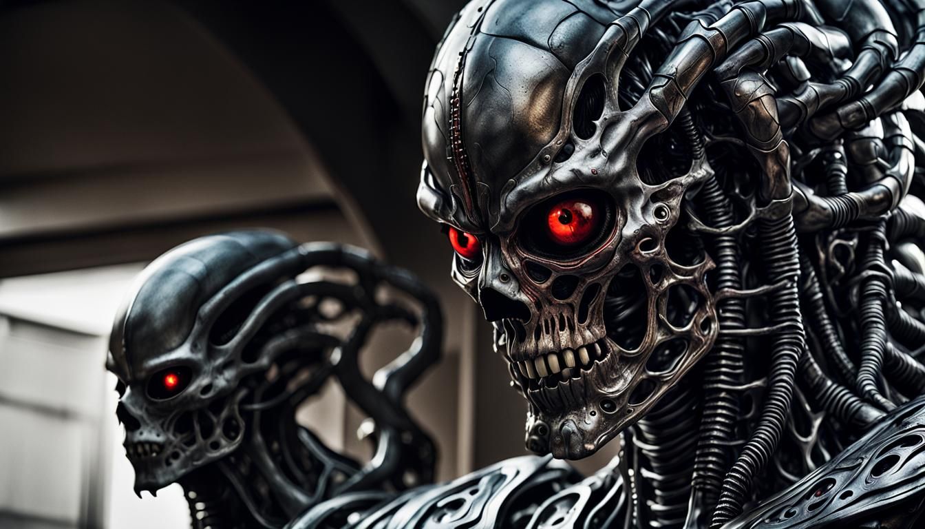 Imposing Armored Figure in Dark Fantasy Style