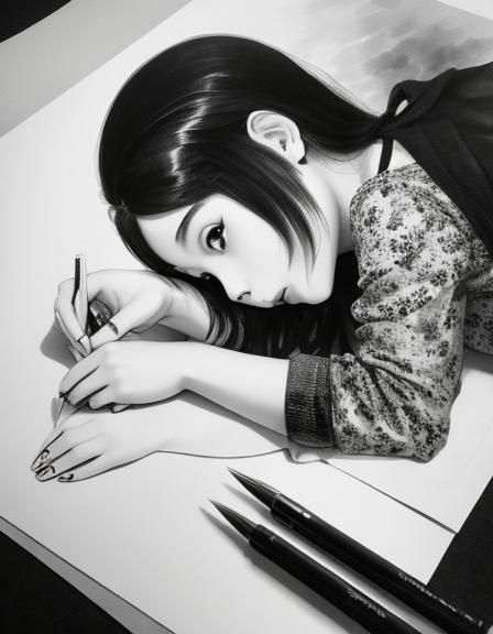 AI Generated Ink Wash Image