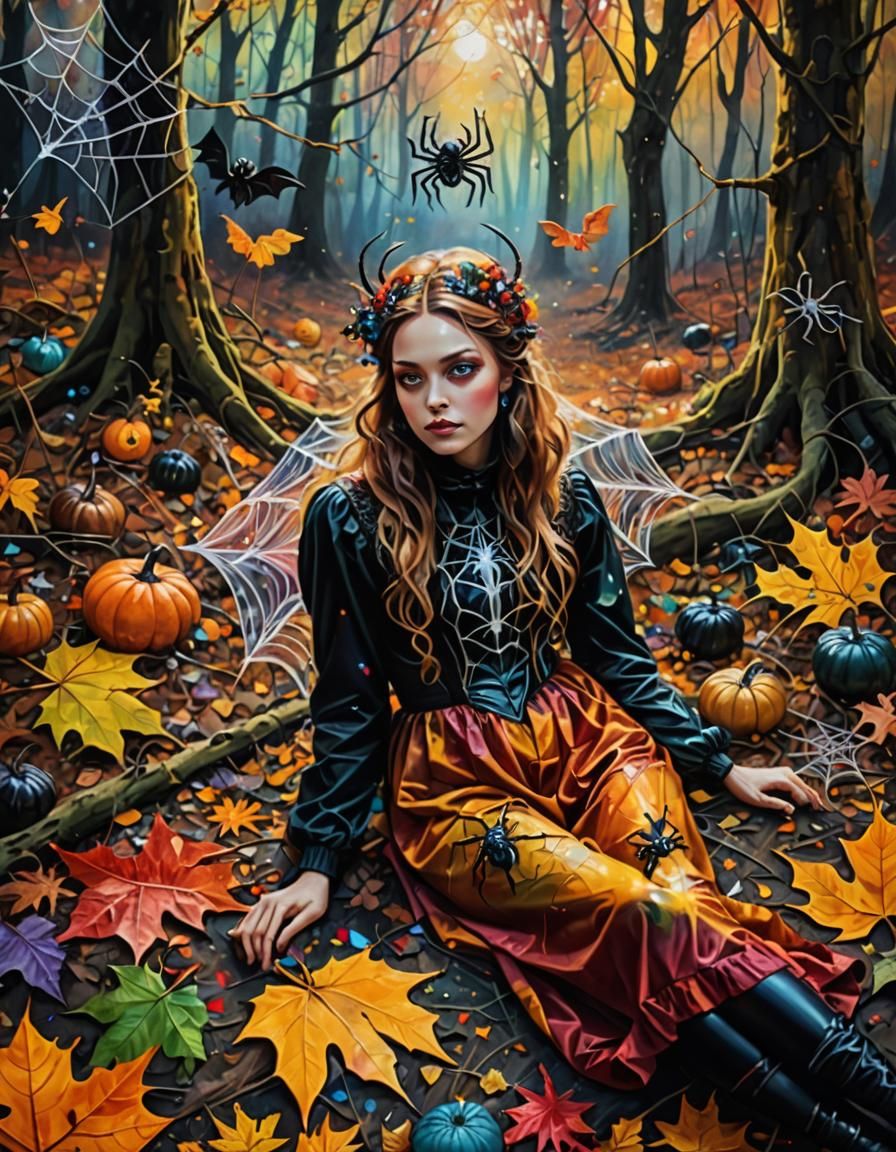 Autumn Dreamer's Surreal Halloween Fairy Vision
