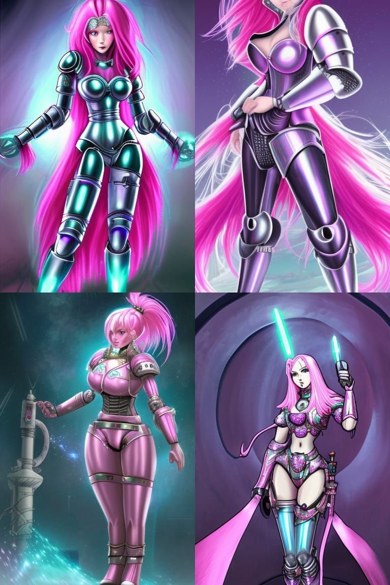 Pink-Haired Heroine Raids Robot Overlord Harem