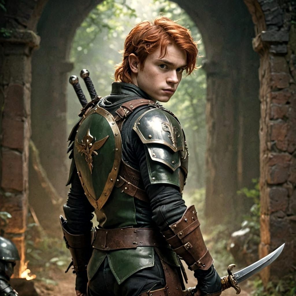 Intimidating Halfling Warrior in Detailed Matte Painting