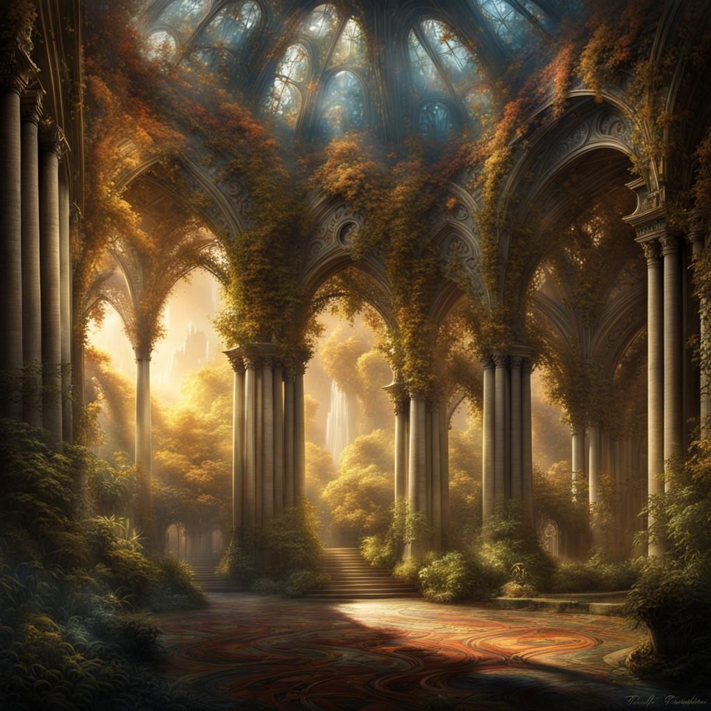 Fantastical Landscape with Palaces and Gardens