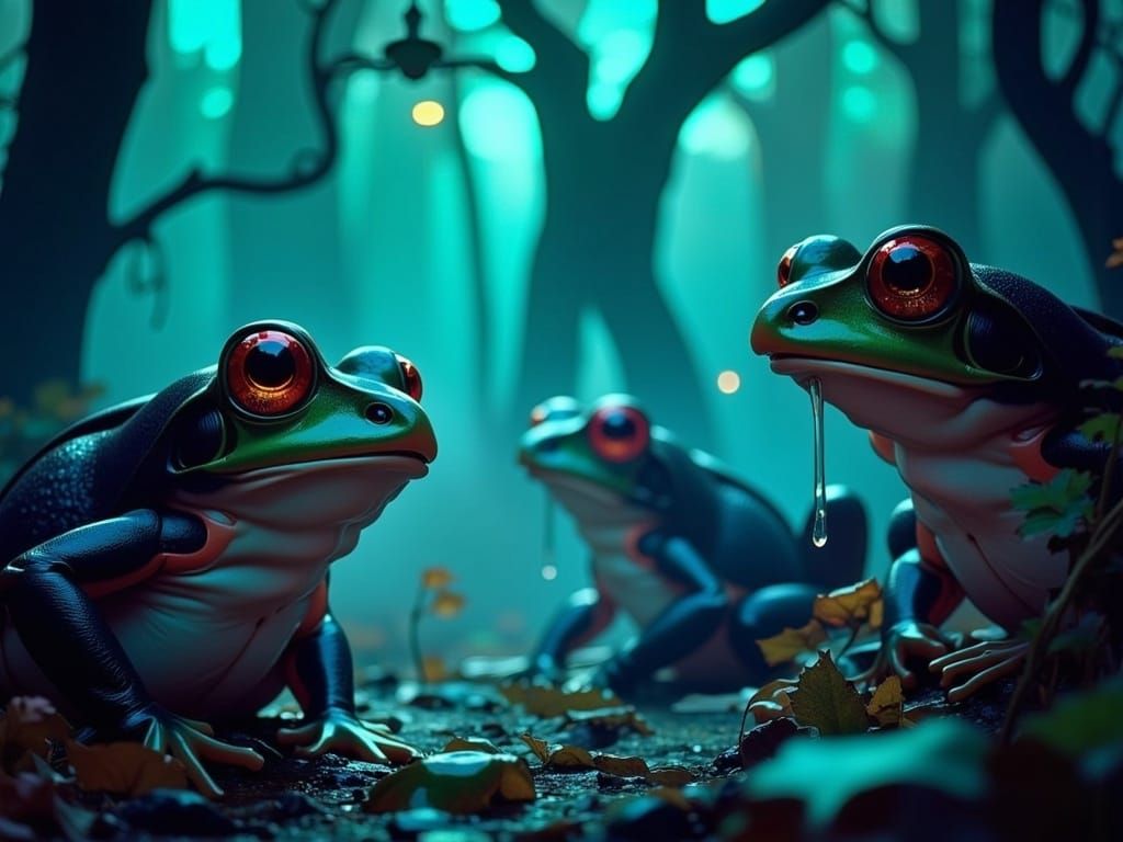 Ethereal Alien Landscape in Art Nouveau Style