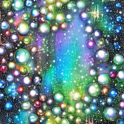 Abstract Christmas Lights in Graffiti Art Style