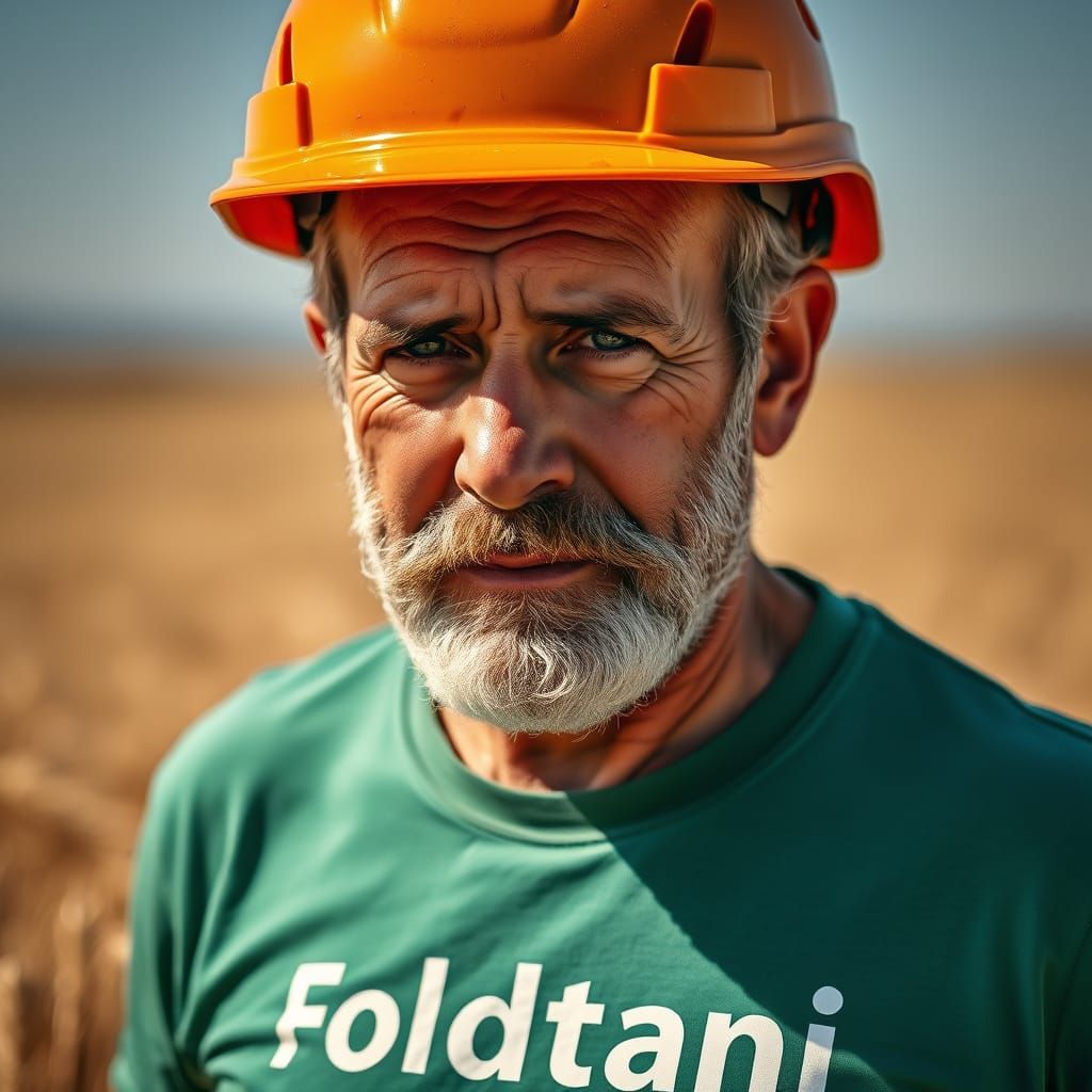 Italian Geologist Portrait in Wheat Field