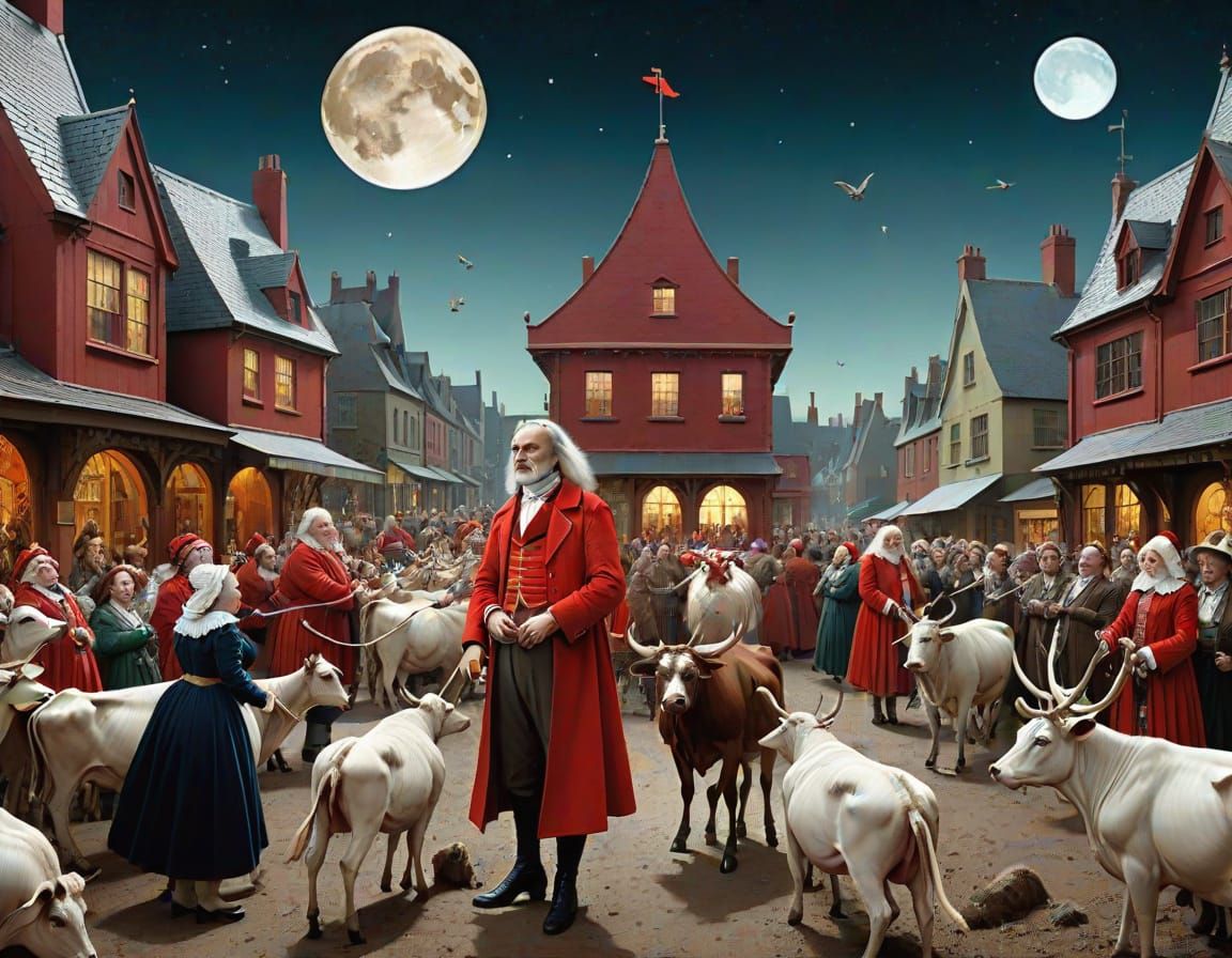 Coronation Street Surreal Scene in Bosch Style