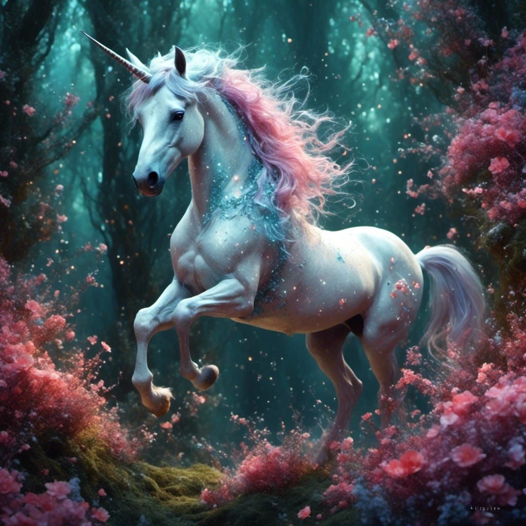 Cute Fantasy Unicorn in Hyperrealistic Detail
