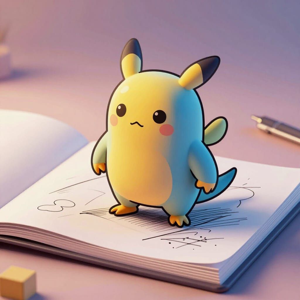 Whimsical Creature Leaps from Sketchbook to 3D World