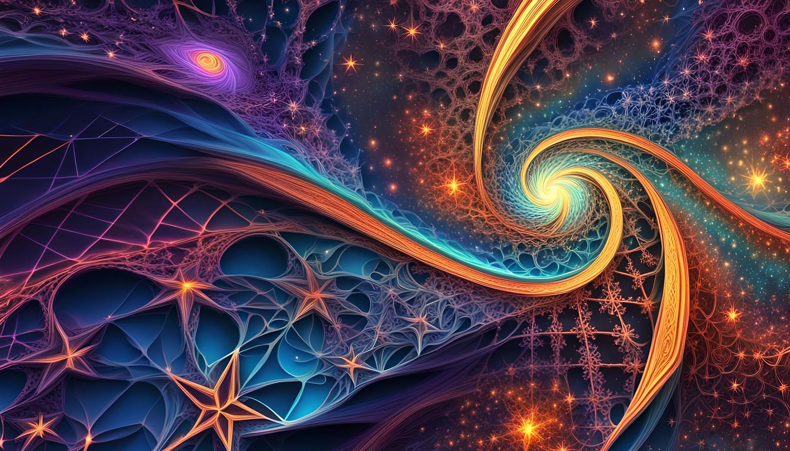 Cosmic Songline: Fractal Elegance in Star Clusters