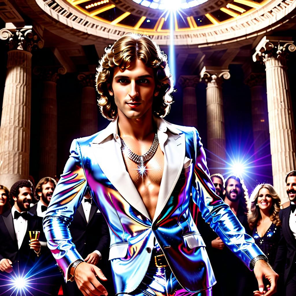 Dionysus the Greek Deity - Wearing a 1970's Sparkly Leisure ...