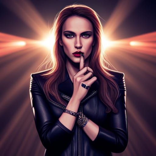 Hyperrealistic Rockstar in Neon Lights