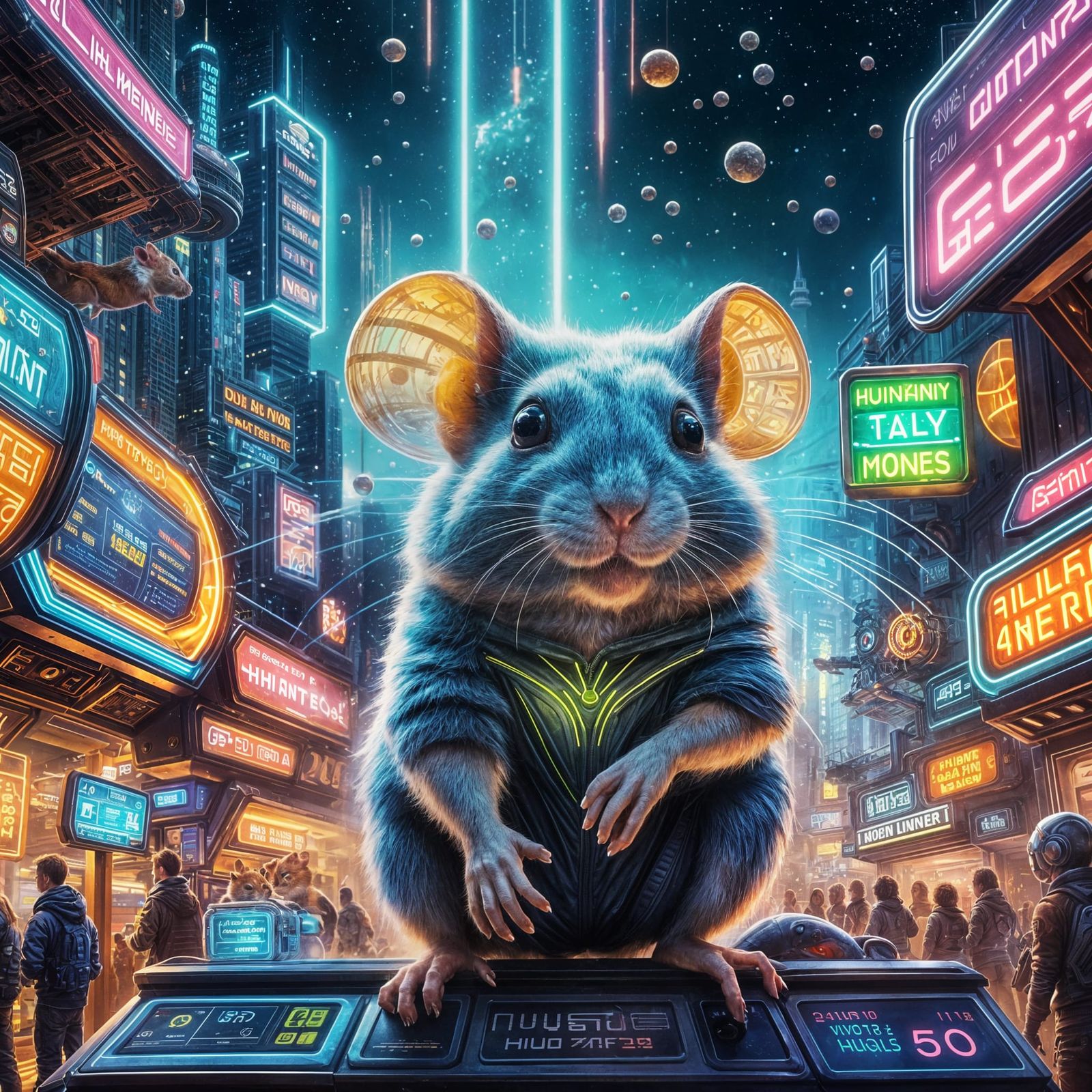 Alien Hamster with Money