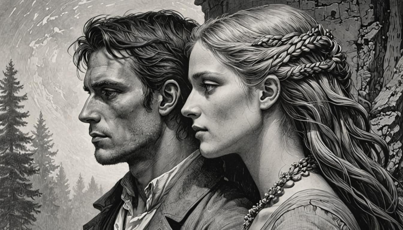 Monochrome Profiles Inspired by Romantic Era Art