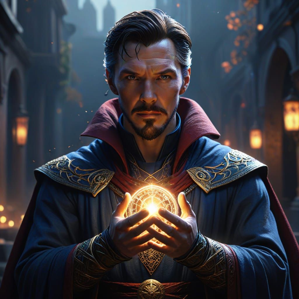 Doctor Strange in Mystical Realism Portrait