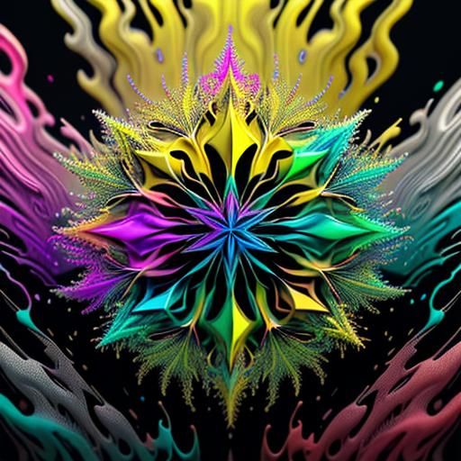 Colorful Julia Fractal: Hyperdetailed Abstract Art