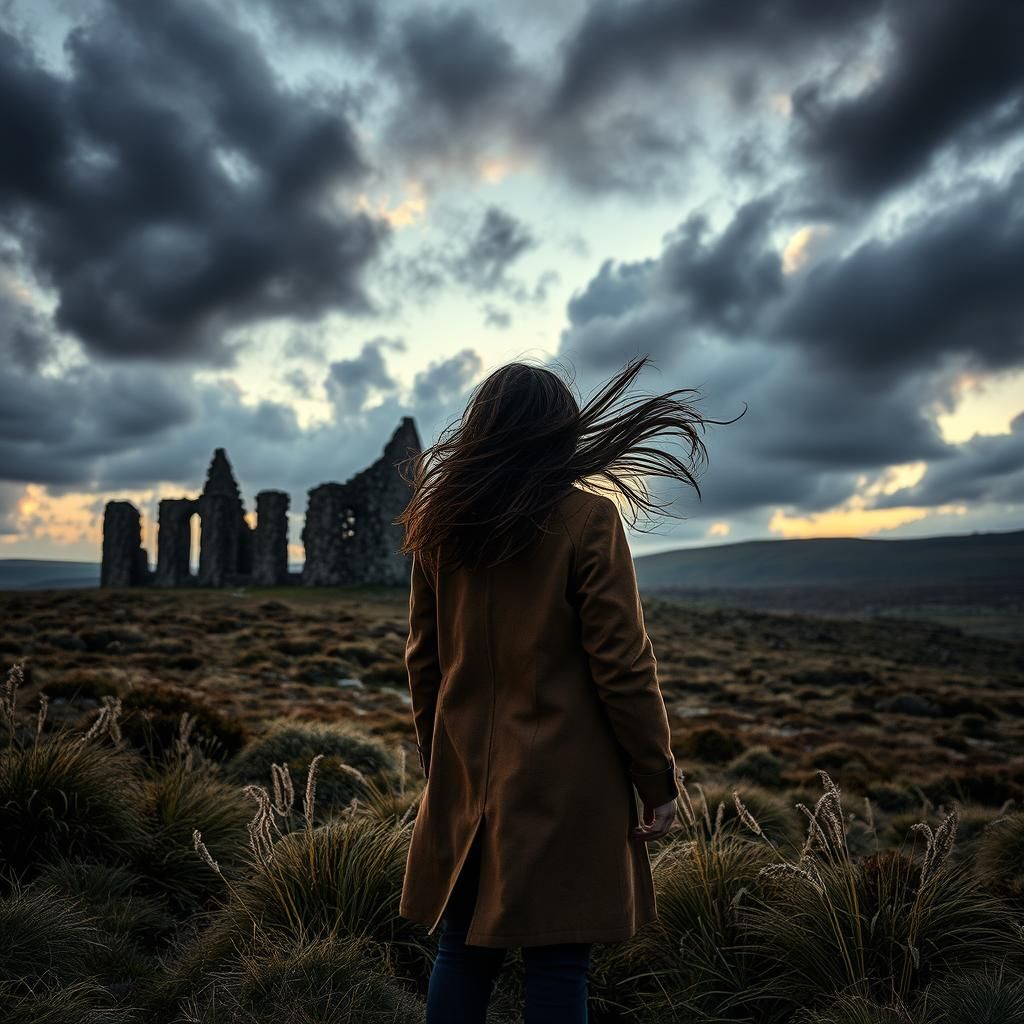 Windswept Moors: A Dramatic Landscape in Hyperrealism