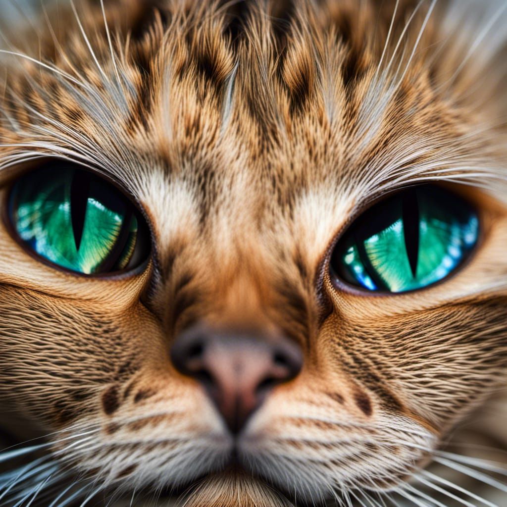 Close-Up Cat Eye Reveals Deep Colors