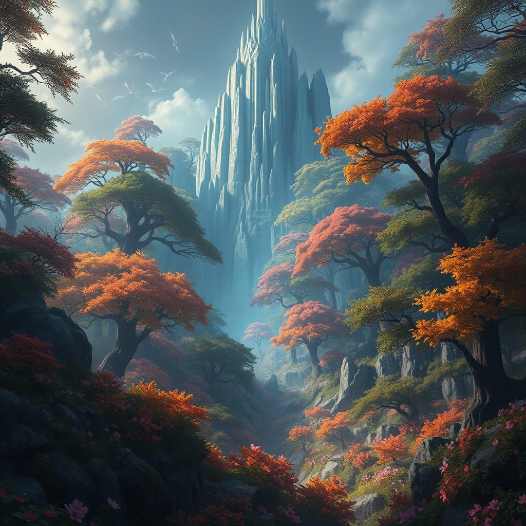 Majestic Forest Sanctuary in Fantasy Realms