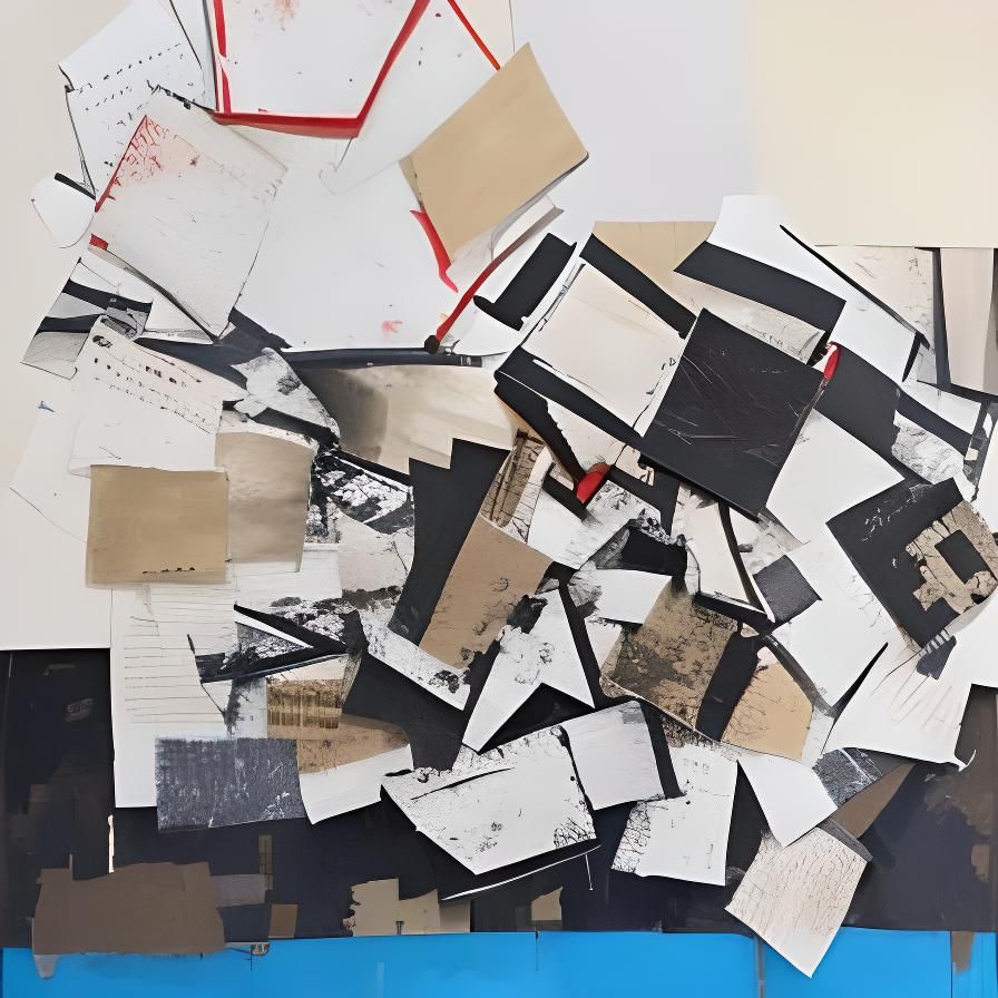 Abstract Wall Art in the Style of Collage