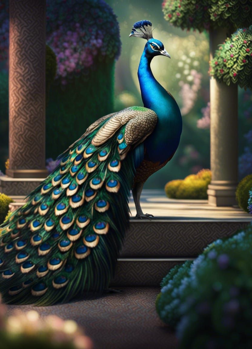 Springtime Splendor: Peacock Perfection