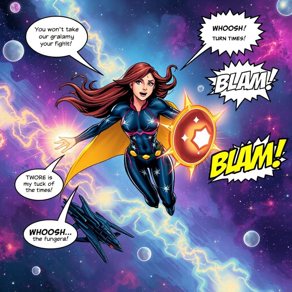 Galactic Guardian Soars Through Cosmic Vortex