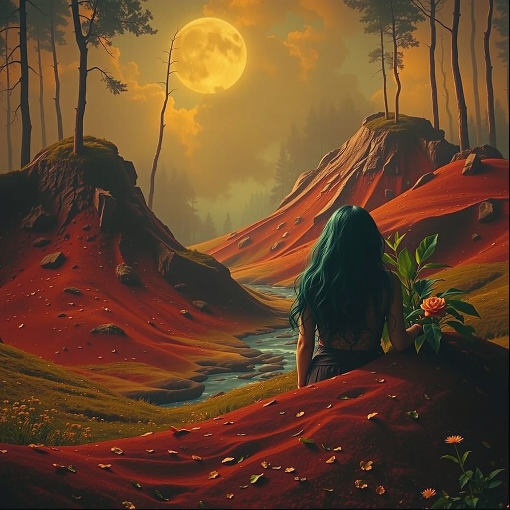 Mystical Foggy Forest with Diverse Characters