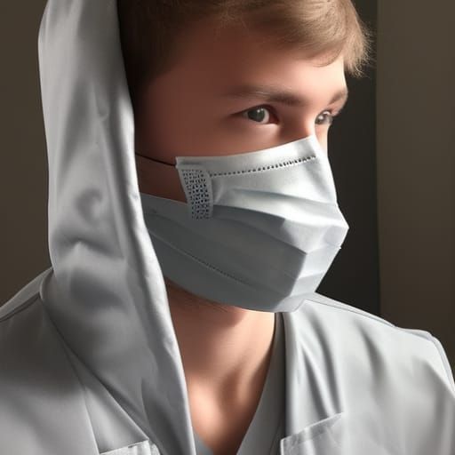 Silver Masked Youth in Metallic Catsuit