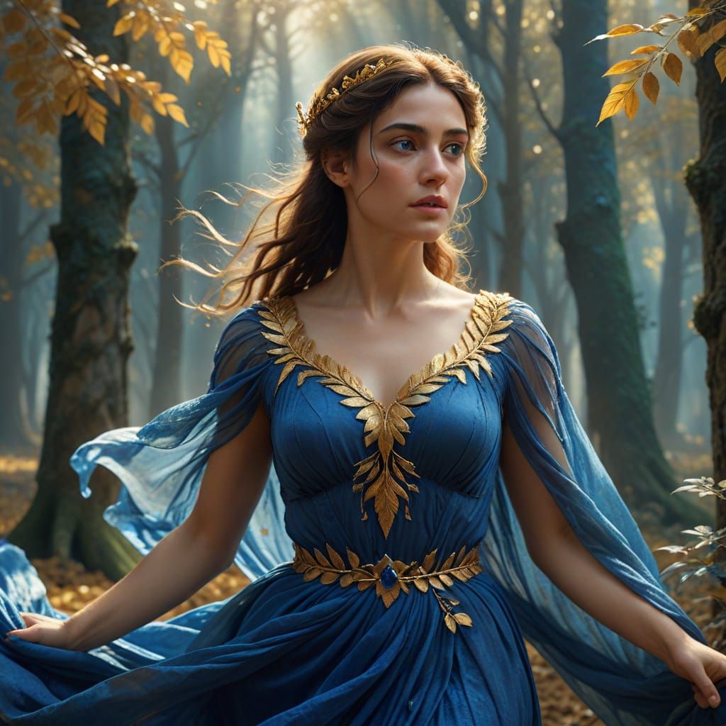 Sapphire Princess Runs Through Forest: Renaissance Digital A...