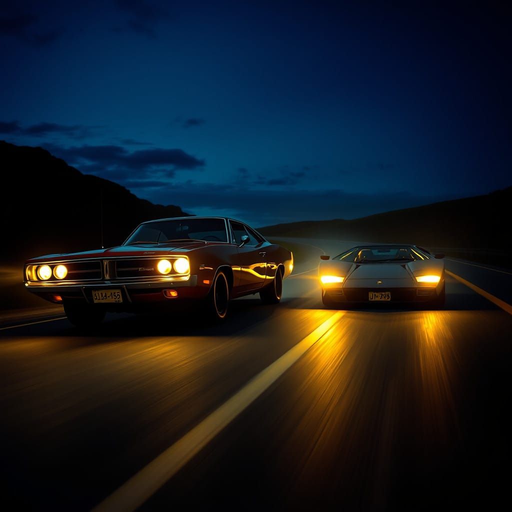 Electric Nighttime Racing Showdown