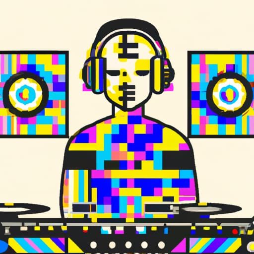 DJ in Pop Art Style Screen Print