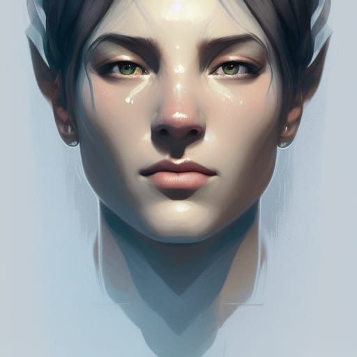 Misty Mountain Spirit Portrait in Hyperdetailed Style