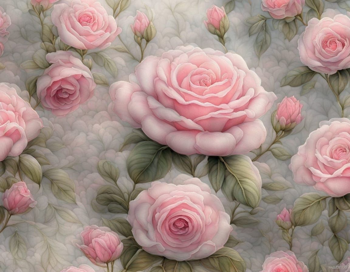 Ethereal Glass Rose with Inner Blooms