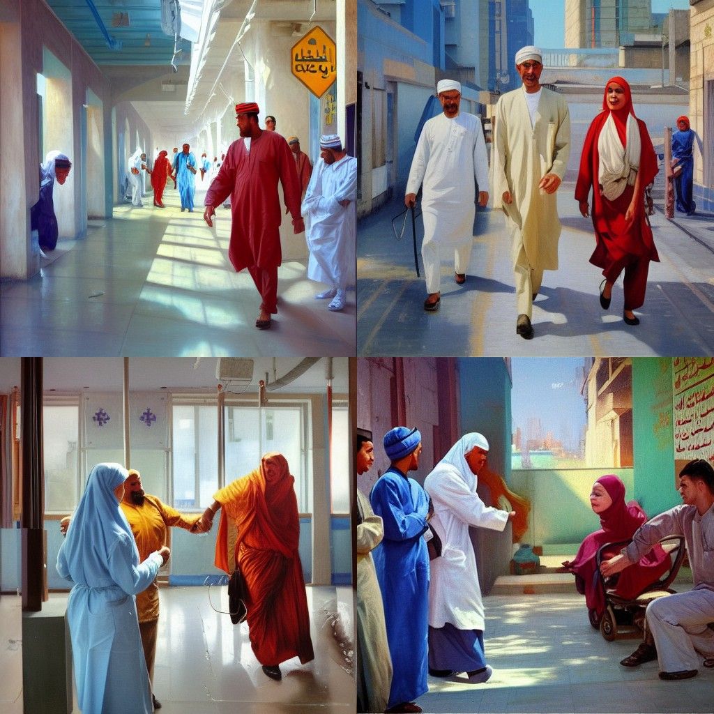 Hospital Delivery: Matte Painting in Street Art Style