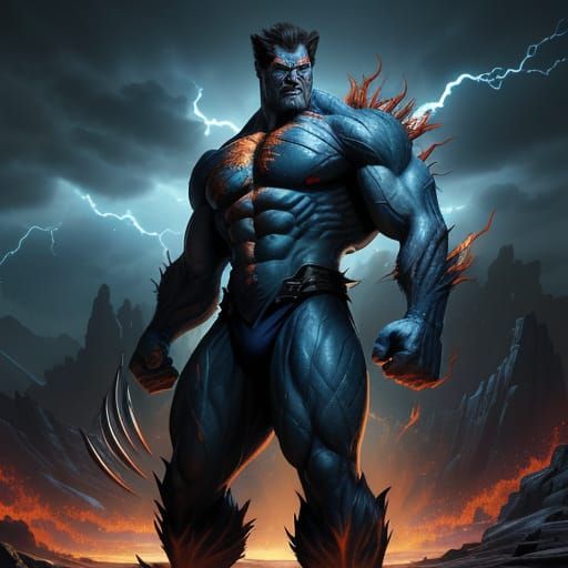 Hybrid Mutant Concept Art with Cosmic Storm