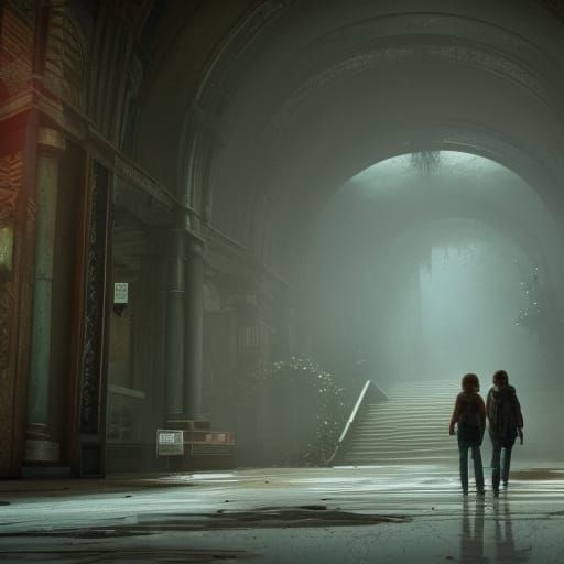 Post-Apocalyptic Mall Walkthrough: A Digital Painting